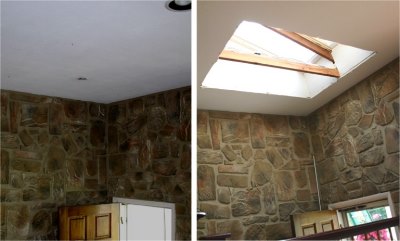 Silver Spring Skylights, before and after