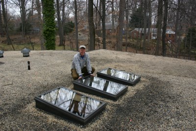 Skylight in Gravel Roof
